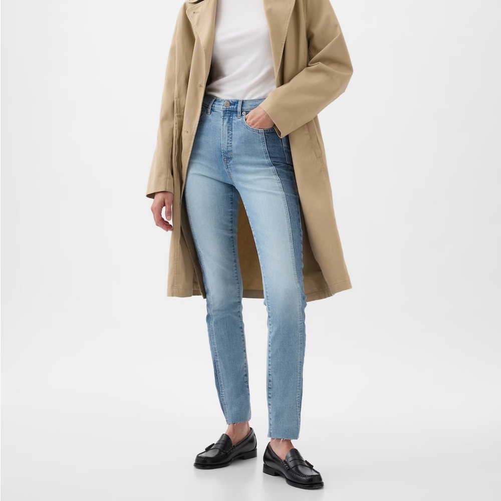 Brand New with Tags! High Rise Patchwork Vintage Slim Jeans